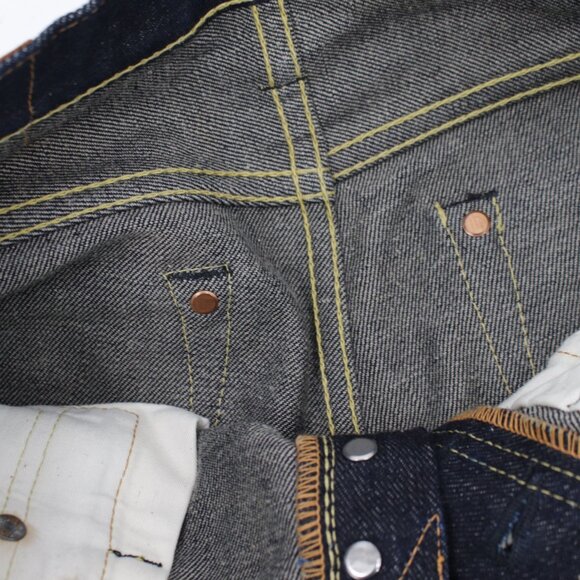 The Strike Gold Jeans Mens 28 SG3109 Japanese Selvedge Slim Tapered Button Fly - Picture 11 of 14